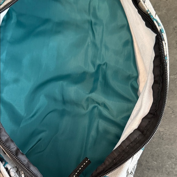 Kavu Teal and Gray Patterned Sling Bag - Picture 3 of 7